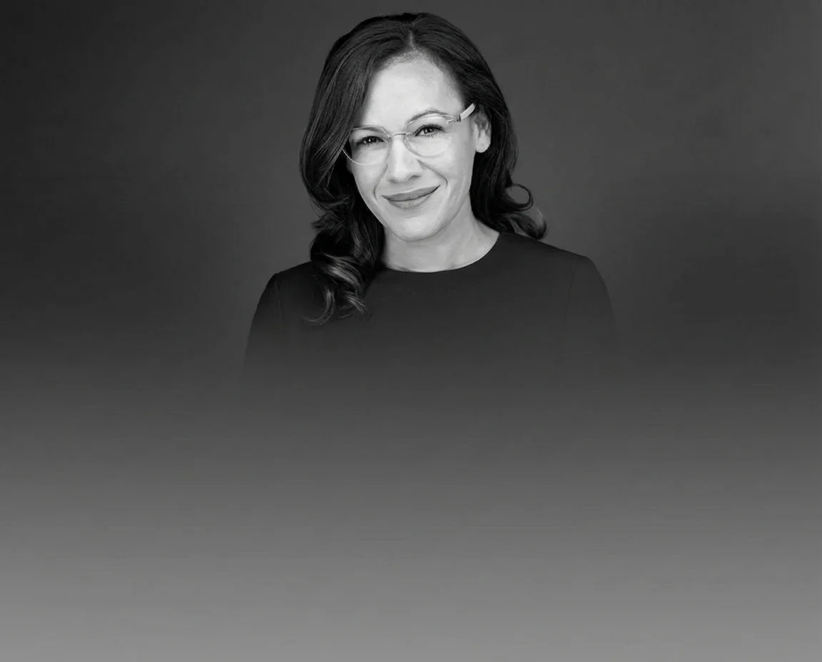 Tanya Muro, Co-Founder and COO of Crew Enterprises, black and white portrait
