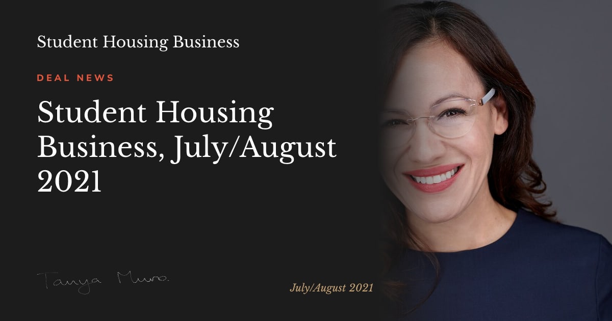 Tanya Muro in Student Housing Business: Student Housing Business, July/August 2021
